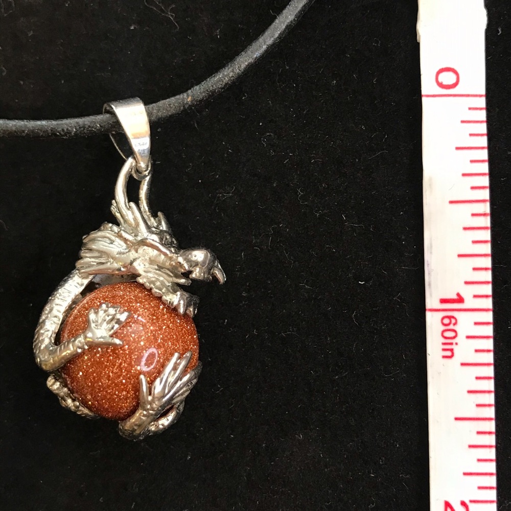 Goldstone Dragon Pendant